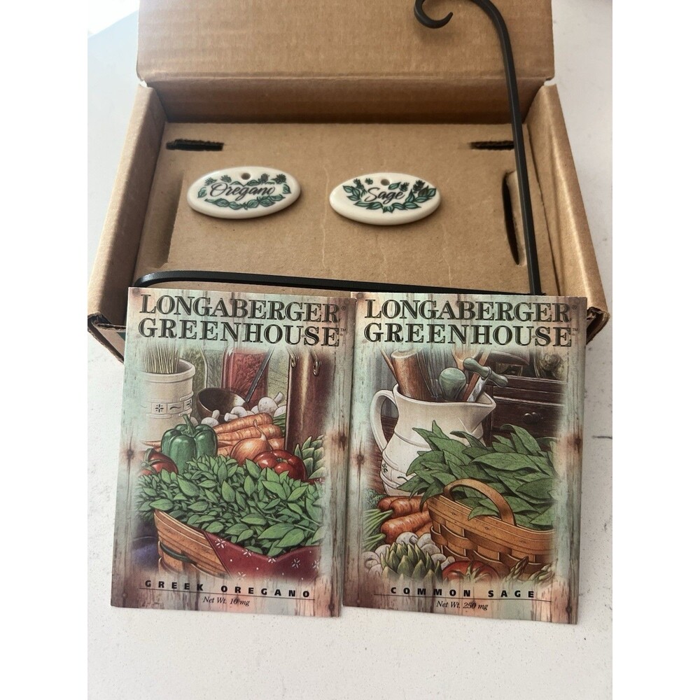 Longaberger Greenhouse Herb Marker and Seed Packet Gift Set